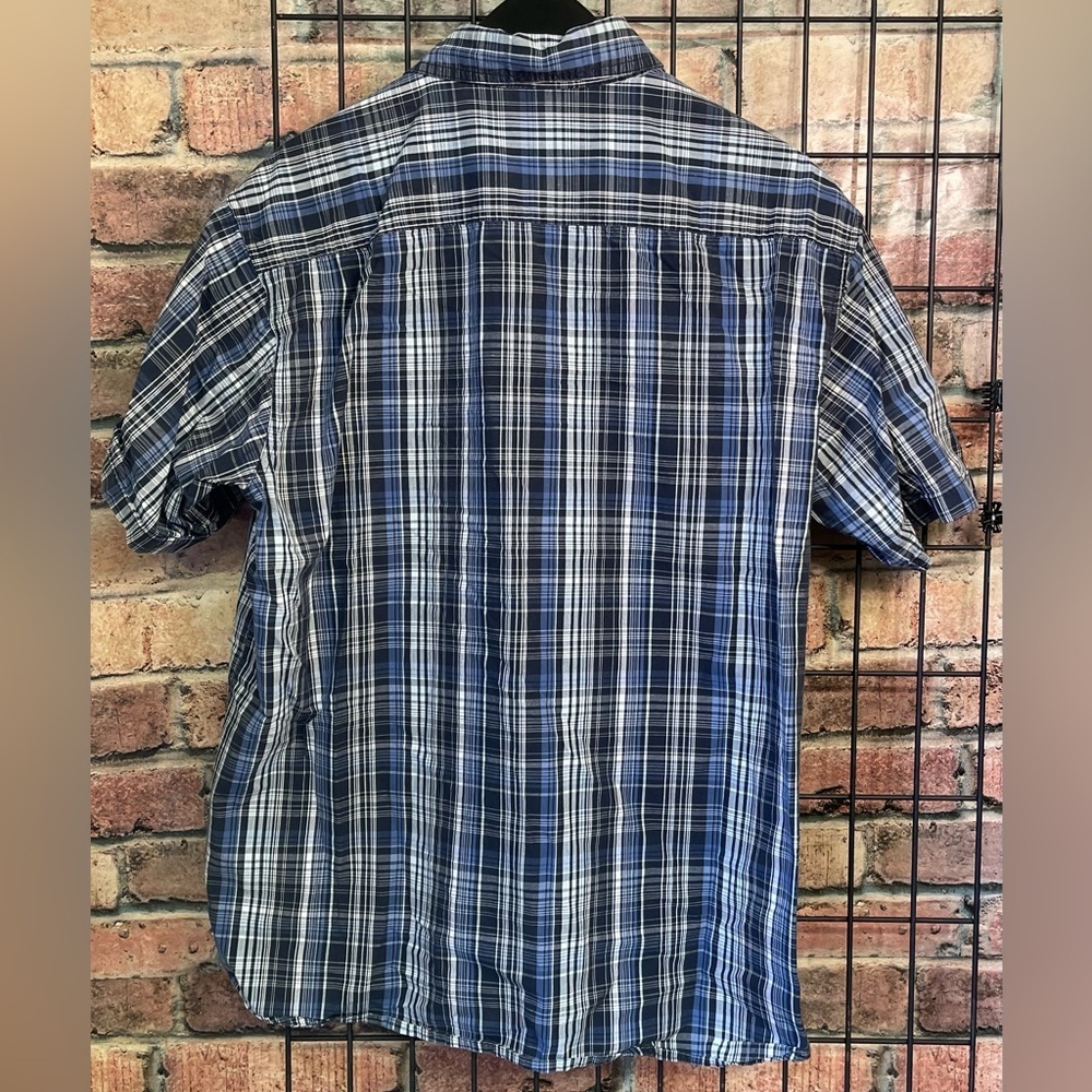 Dickies plaid short sleeve button down shirt men’s size Large - Picture 2 of 4